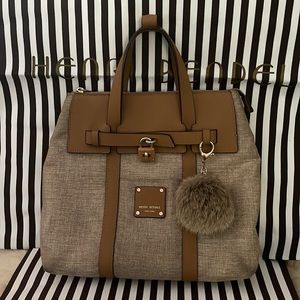 Henri Bendel jetsetter canvas convertible mini backpack handbag